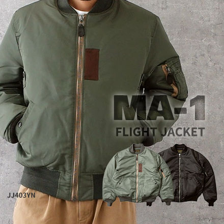 YMCLKYオリジナルMA-1フライトジャケット オリーブグリーンとブラックの2色展開