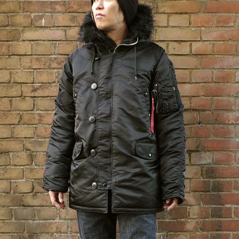 ALPHA社 アルファ #20094 N-3B フライトジャケット タイト ブラック