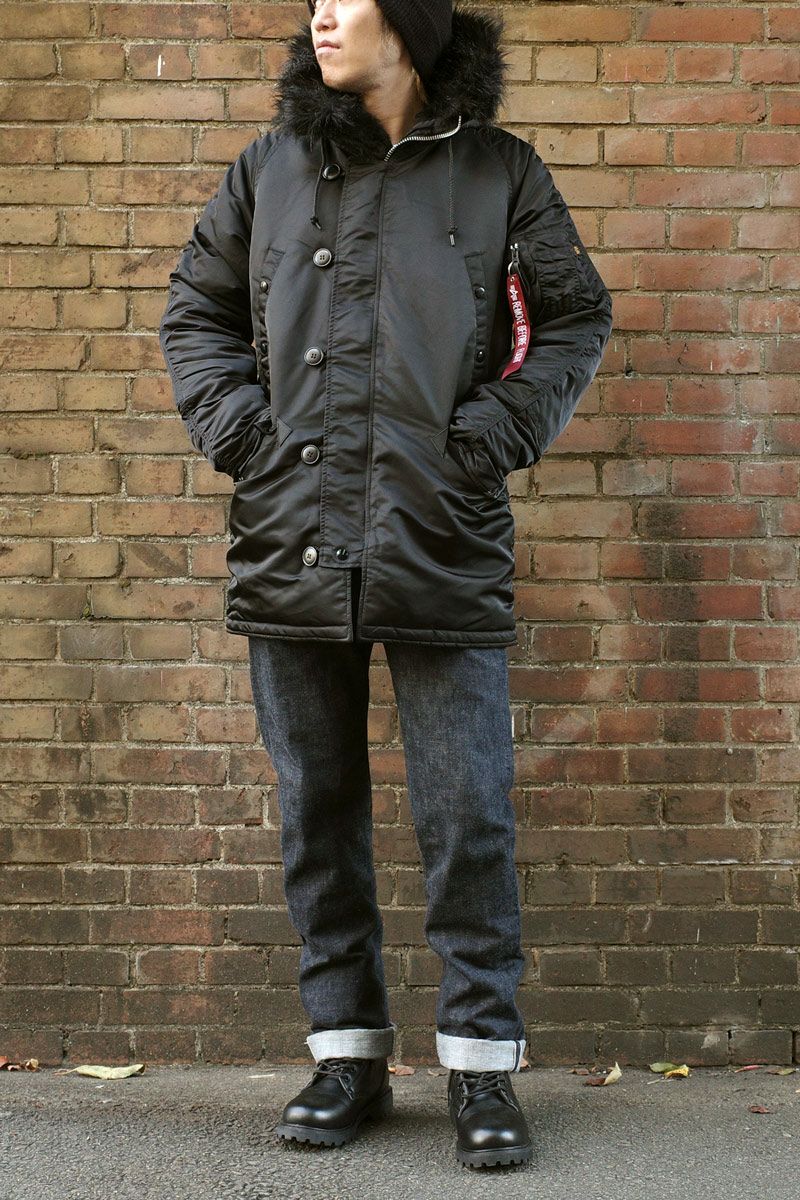 ALPHA社 アルファ #20094 N-3B フライトジャケット タイト ブラック