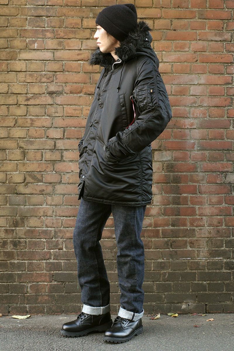 ALPHA社 アルファ #20094 N-3B フライトジャケット タイト ブラック