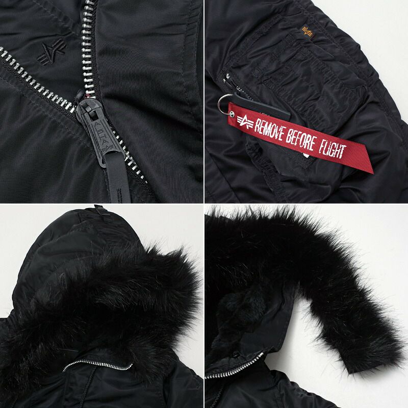 ALPHA社 アルファ #20094 N-3B フライトジャケット タイト ブラック