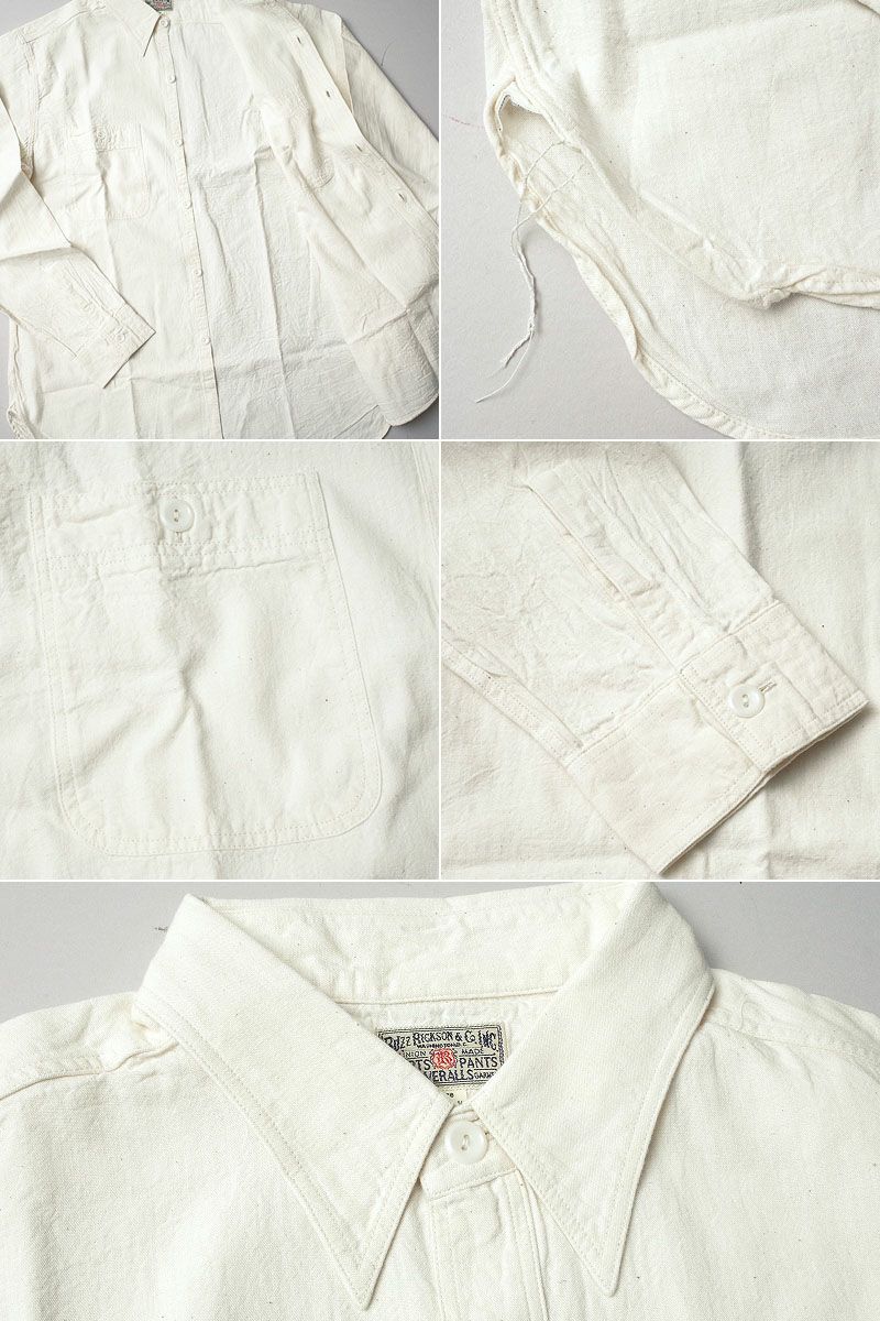 BUZZ RICKSON'S バズリクソンズ #BR25996 ホワイト シャンブレー ワークシャツ メンズ 羽織 デニム ミリタリー トップス  ミリタリーショップ シービーズ