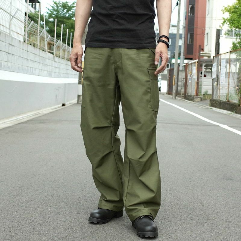 米軍タイプ M-65フィールドパンツ ノンウォッシュ PP062YN SEABEES 