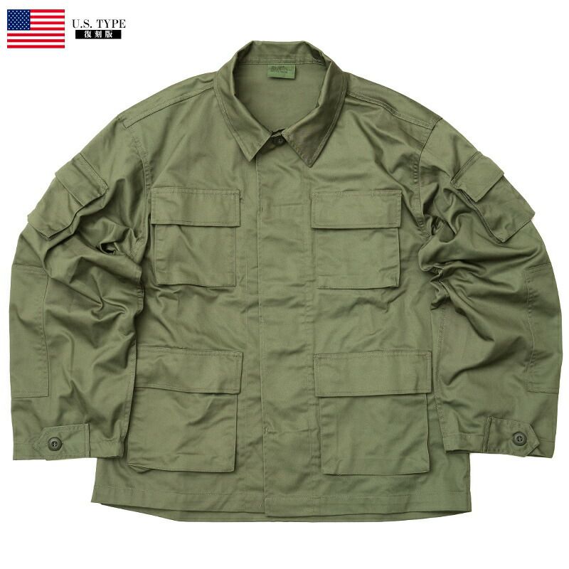 米軍タイプ BDUジャケット オリーブ JB001YN OD メンズ コンバット 