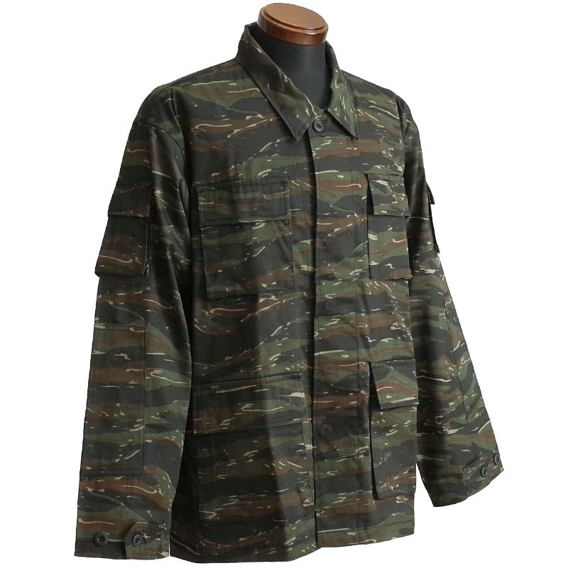 オモシーチャンネル【美USED】米軍 トライバルカモ BDUシャツジャケット LARGE-LONG
