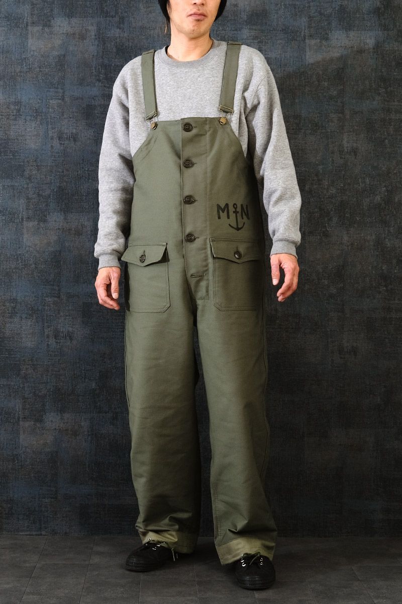 フランス軍タイプ 海軍 NAVY デッキパンツ PP263YN メンズ つなぎ