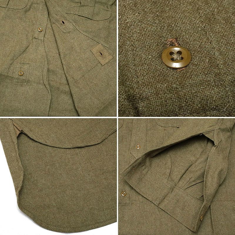イギリス軍 フィールドシャツ ウール ロング丈 50s USED CP10 ...
