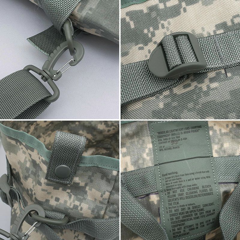 米軍 MOLLE ラジオバッグ UCP デッドストック BS179NN 実物 アメリカ軍 鞄 カバン ACU ショルダーバッグ パック ポーチ  ミリタリーショップ シービーズ