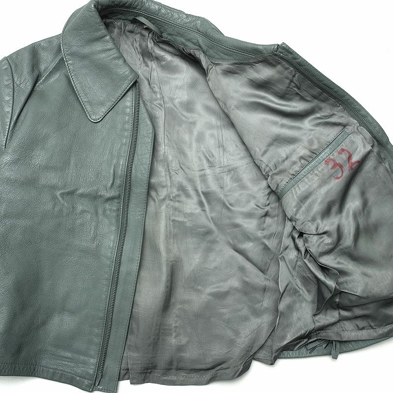 ドイツ軍 サブマリン レザージャケット グレー USED JJ284UN