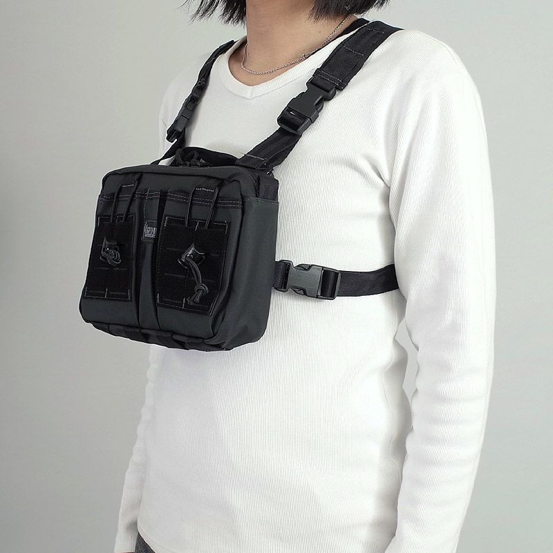 MAGFORCE マグフォース #MF-3571(A3571B02) アントラージュ チェストリグ ブラック(PVC) Entourage Chest  Rig ハイドレーションバッグ 胸当て 拡張ポーチ 装備 サバゲー | ミリタリーショップ シービーズ