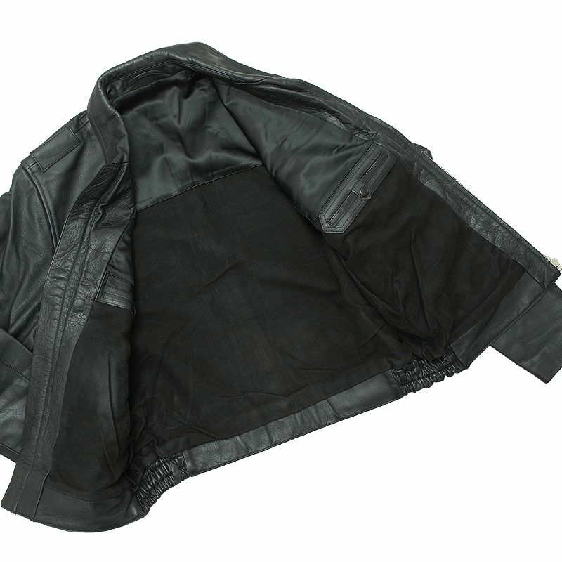 ドイツ ポリス レザージャケット ブラック USED ZJJ553UN 実物 POLIZEI
