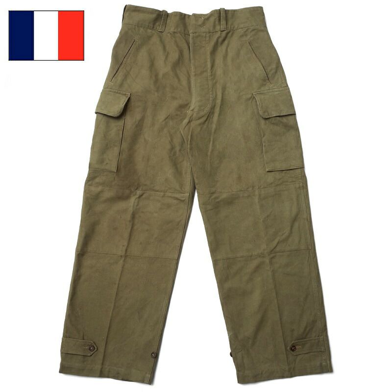 フランス軍 M-47 フィールドパンツ ツイル生地 USED【サイズ23・33・43】M47 メンズ ミリパン ロングパンツ ズボン ミリタリー  コットン カーキ 実物 本物 中古 男性 カーゴパンツ ワイドパンツ 軍装 軍パン コンバット | ミリタリーショップ シービーズ