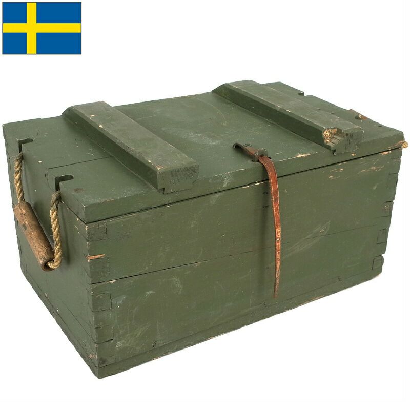 スウェーデン軍 アンモボックス ウッド USED BX181UN 実物 ミリタリー 