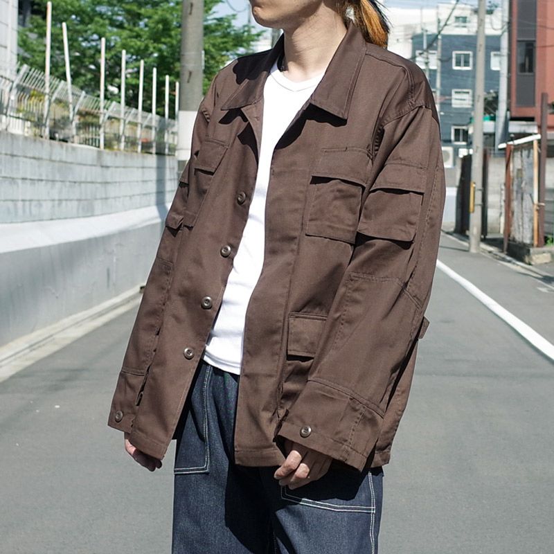 米軍タイプ BDUジャケット ブラウン JB029YN メンズ コンバット