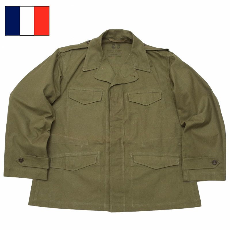 フランス軍 M-47 フィールドジャケット ツイル生地 オリーブ 前期型 