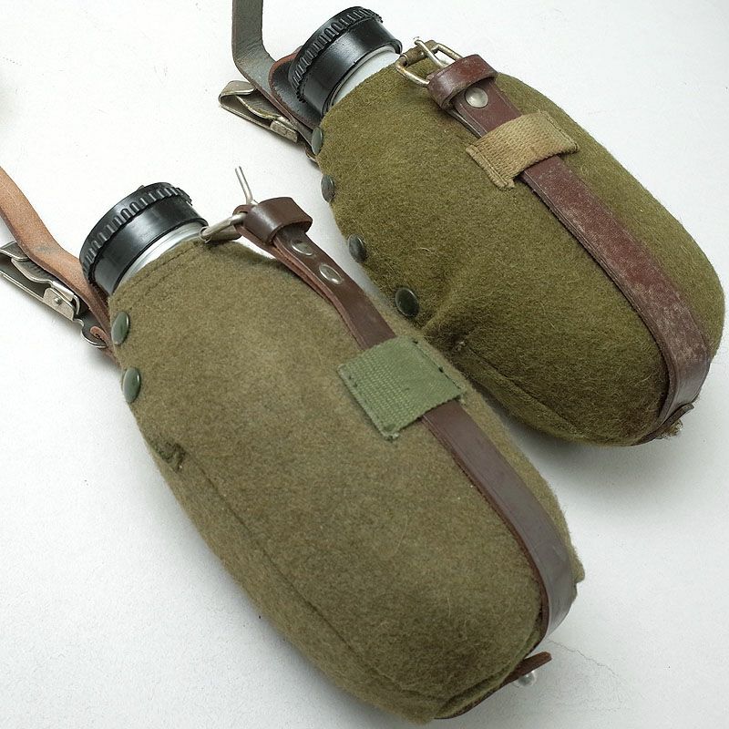 セット！ スウェーデン軍 キャンティーン 水筒 ボトル ブロカント ミリタリー ルーマニア軍 キャンティーン カップ付き デッドストック