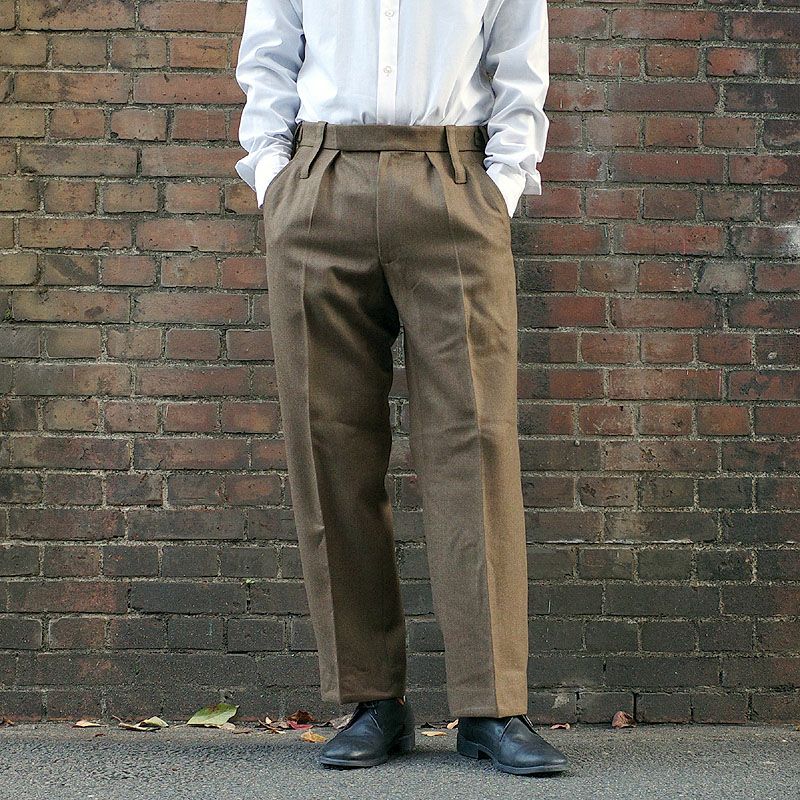 イギリス軍 No.2 ドレスパンツ ウール素材 ブラウン デッド