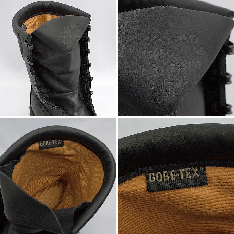 米軍　GORE-TEX　BATES　コンバットブーツ　11460　Vibram 米軍 GORE-TEX レザーコンバットブーツ ブラック BATES 11460