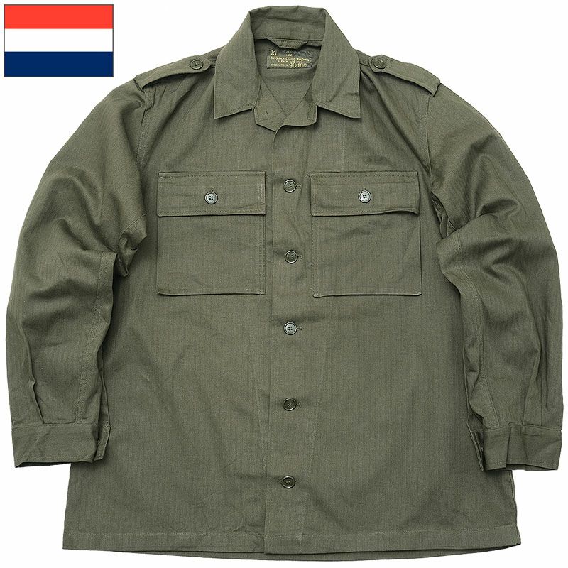 オランダ軍 HBT ジャケット オリーブ デッドストック ブルゾン 上着 