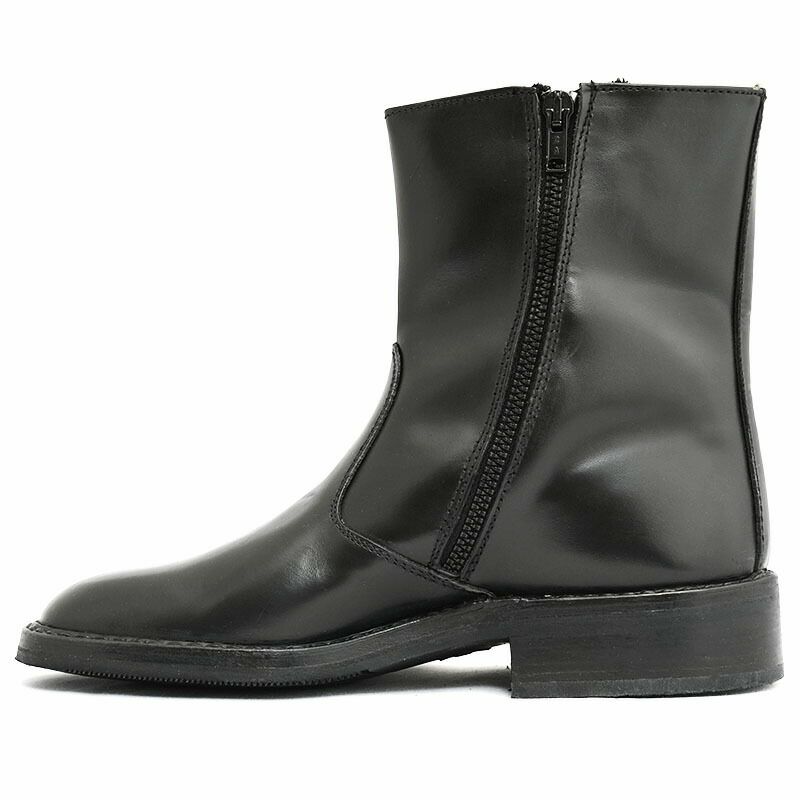 イタリア軍 カラビニエリ レザー サイドジッパーブーツ ブラック