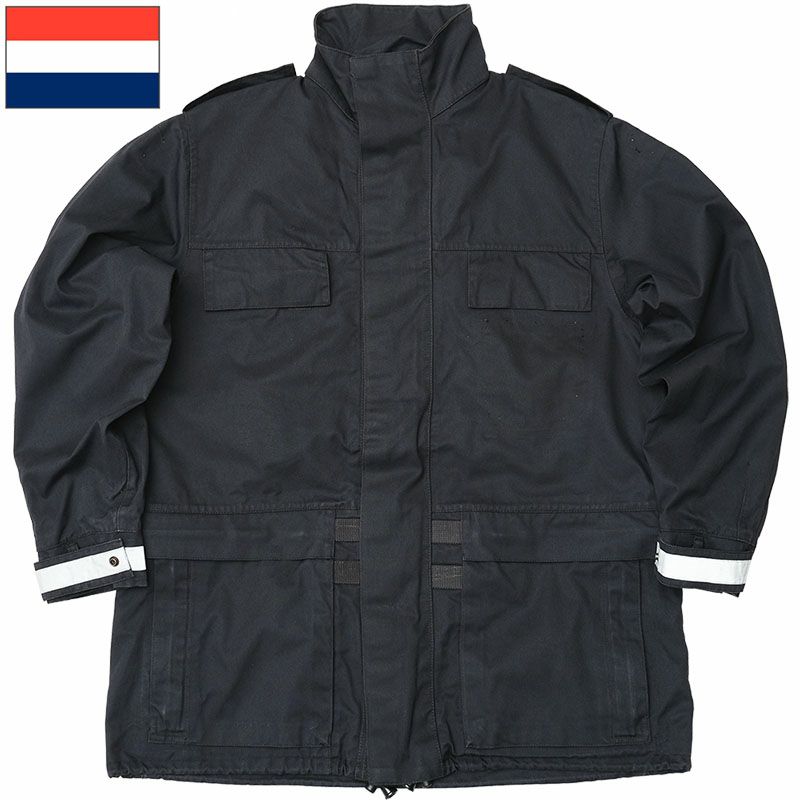 オランダ軍 ファイヤーマンジャケット ネイビー USED JJ329NN 消防隊