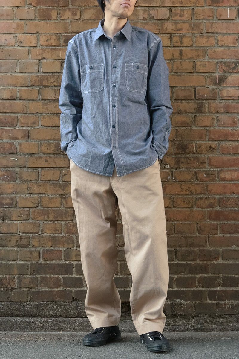 AVIREX アビレックス #7833920003 長袖 ベーシック シャンブレー