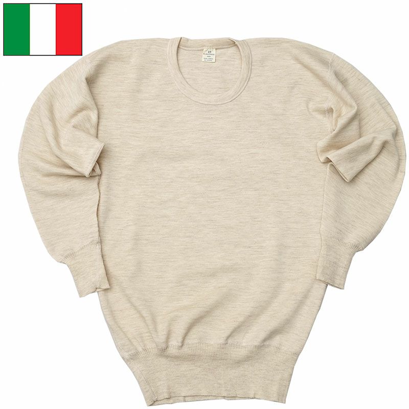 イタリア軍 アンダーシャツ オートミール オールドスタイル デッド