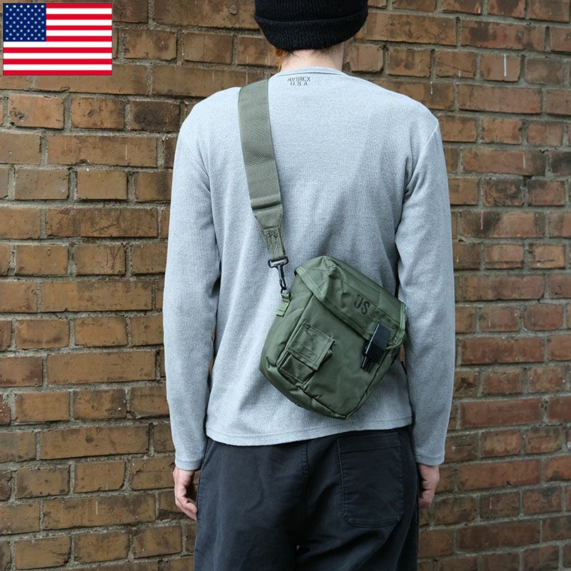 米軍 2QT キャンティーンカバー ショルダーバッグ ナイロン オリーブ 