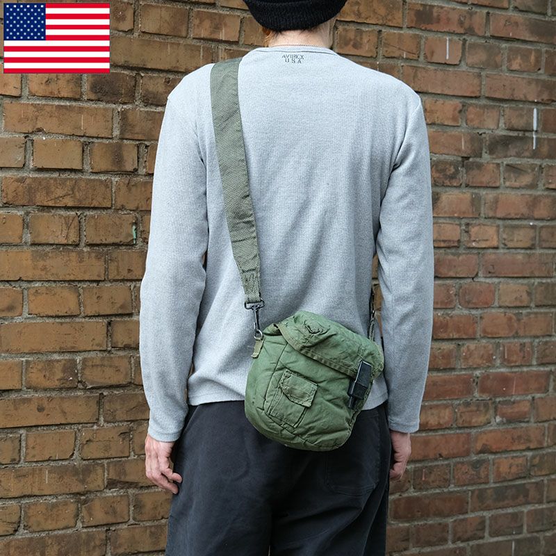 米軍 2QT キャンティーンカバー ショルダーバッグ ナイロン オリーブ 