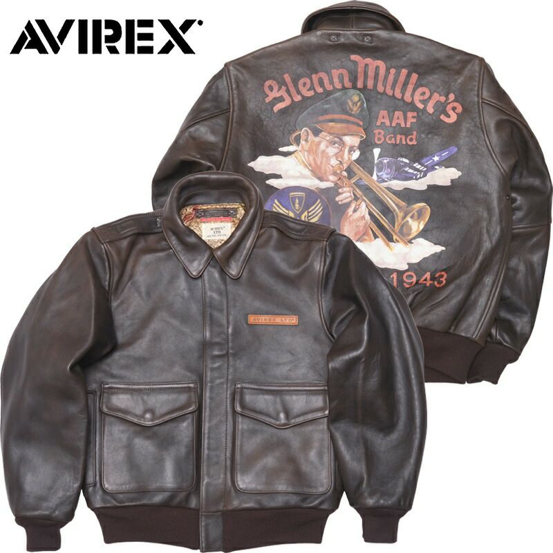 AVIREX アビレックス # A レザー ジャケットGLENN