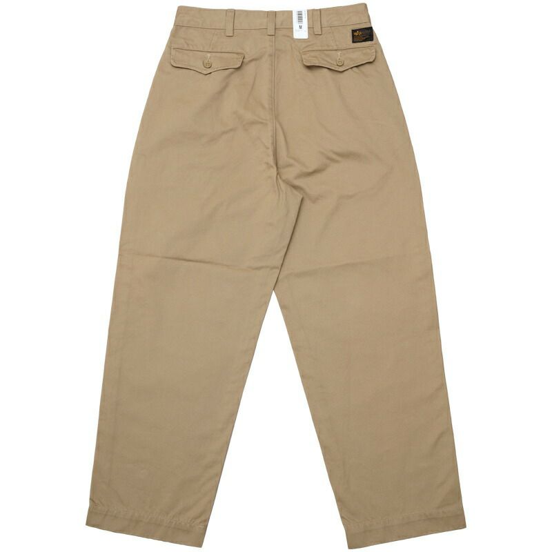 ALPHA アルファTYPE M-52 ツータック ワイドチノパンツ フランス軍 Alpha Industries ALPHA アルファ TB1081 TYPE M-52 ツータック