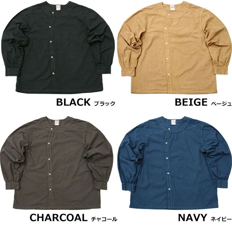 フランスタイプ ファーマーズシャツ 染め JS209YD トップス