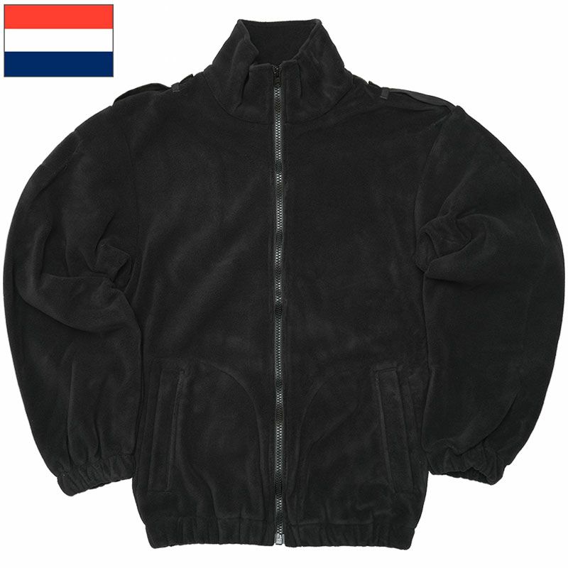 オランダ軍 フリースジャケット ブラック デッドストック JJ355UN