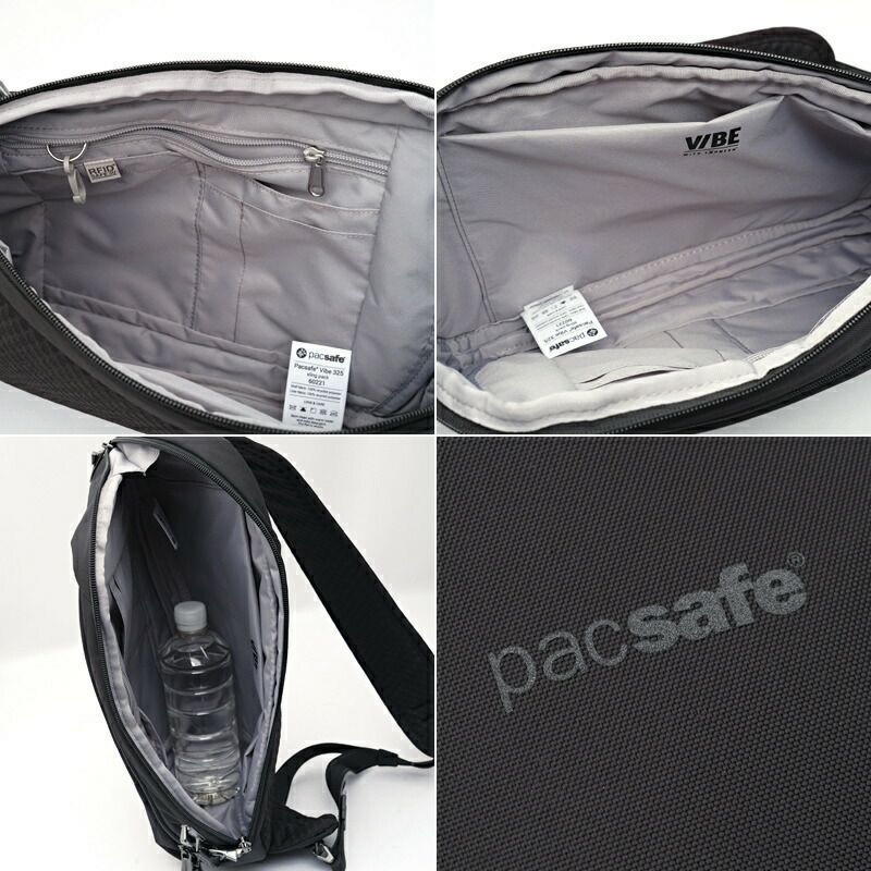 PacSafe パックセーフ バイブ325 ボディバッグ 黒 楽天市場】PacSafe / パックセーフ V テックスリング バイブ325