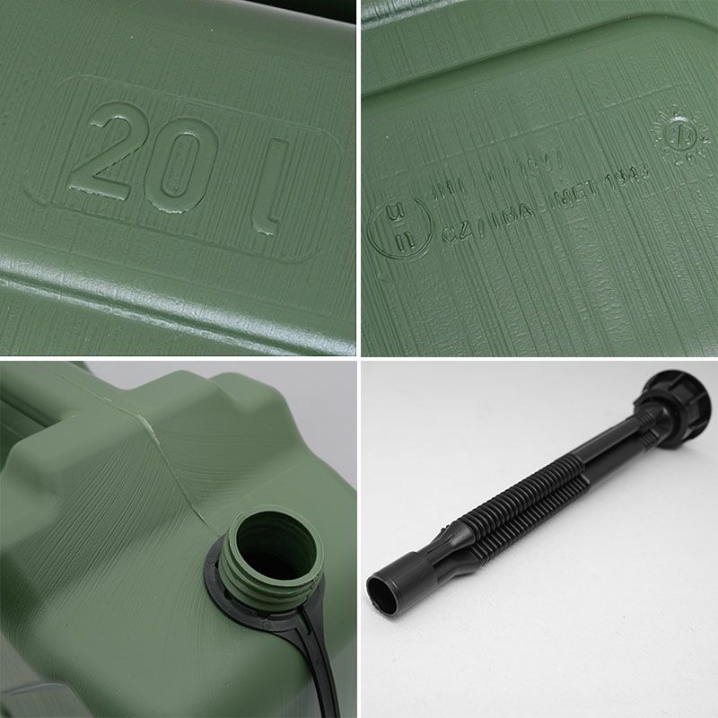 チェコ軍 ジェリカン プラスチック グリーン ノズル付き 20L