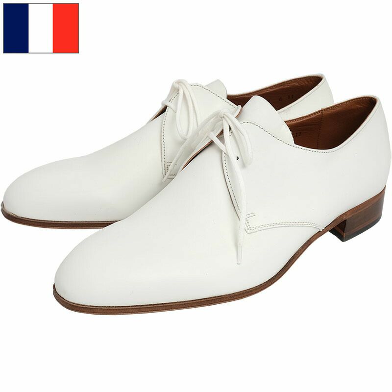 フランス軍 レザー ドレスシューズ ホワイト BALLY製 デッドストック  