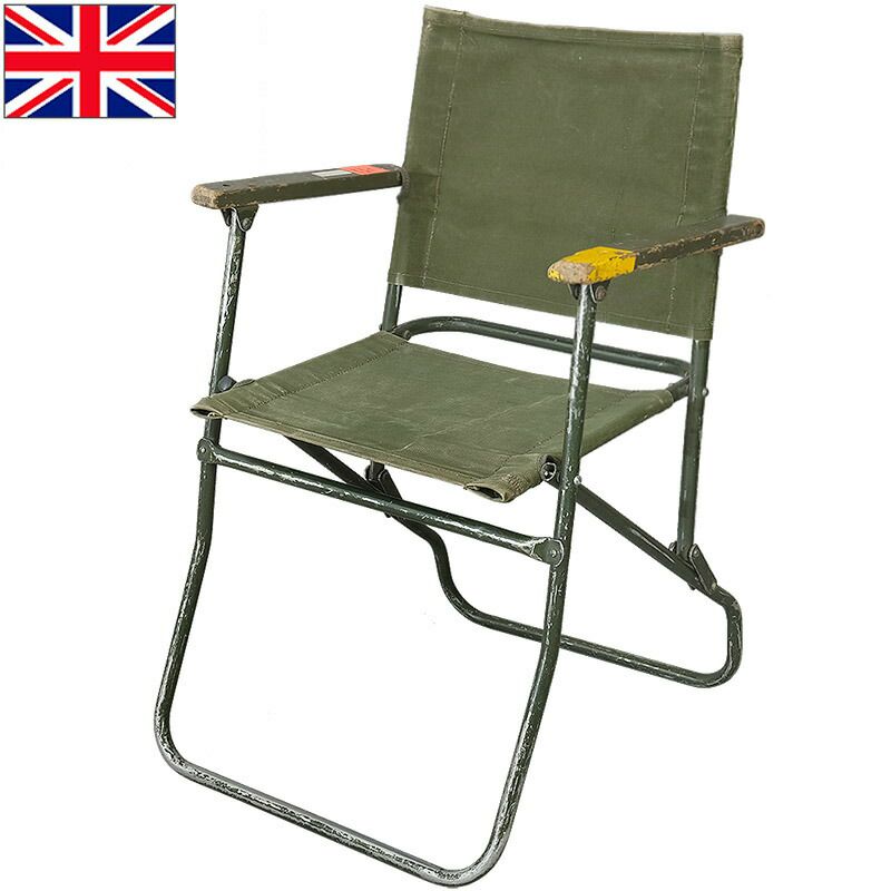 イギリス軍 ローバーチェアー 折りたたみ椅子 USED #2 英軍 UK ROVER CHAIR フォールディングチェア アウトドアチェア キャンピング チェア レジャー イス 実物ミリタリー 軍モノ 軍物 希少 レアアイテム | ミリタリーショップ シービーズ