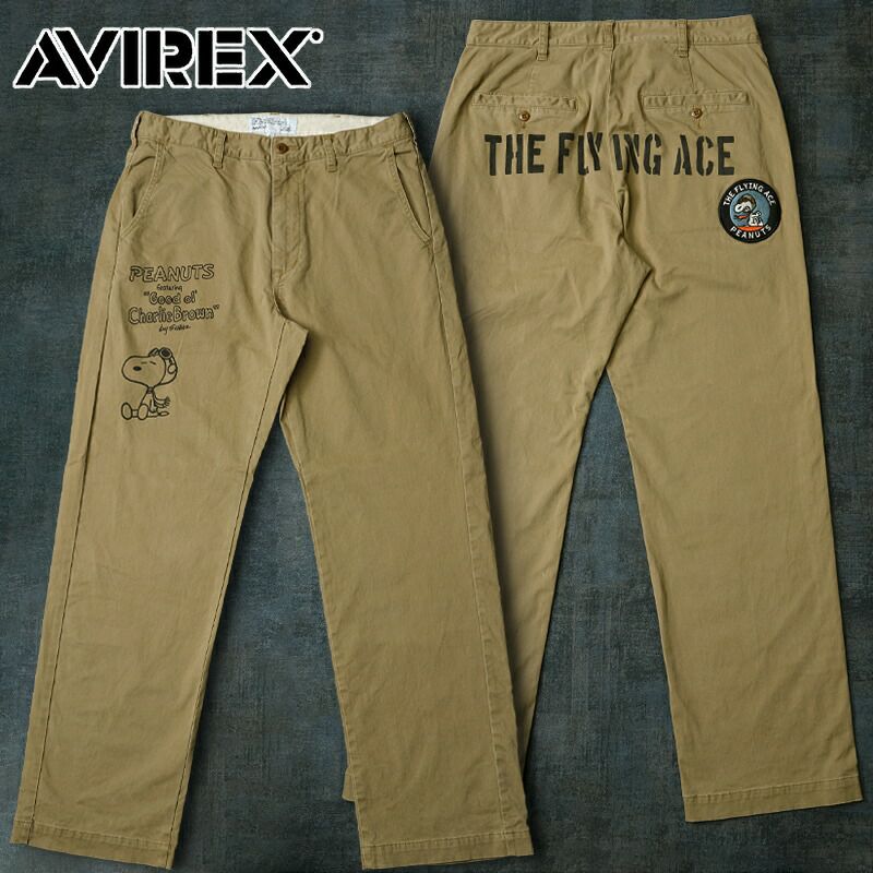 AVIREX×PEANUTS CHINO（チノ）　FLYING ACE 新品 AVIREX × PEANUTS》CHINO PANTS 