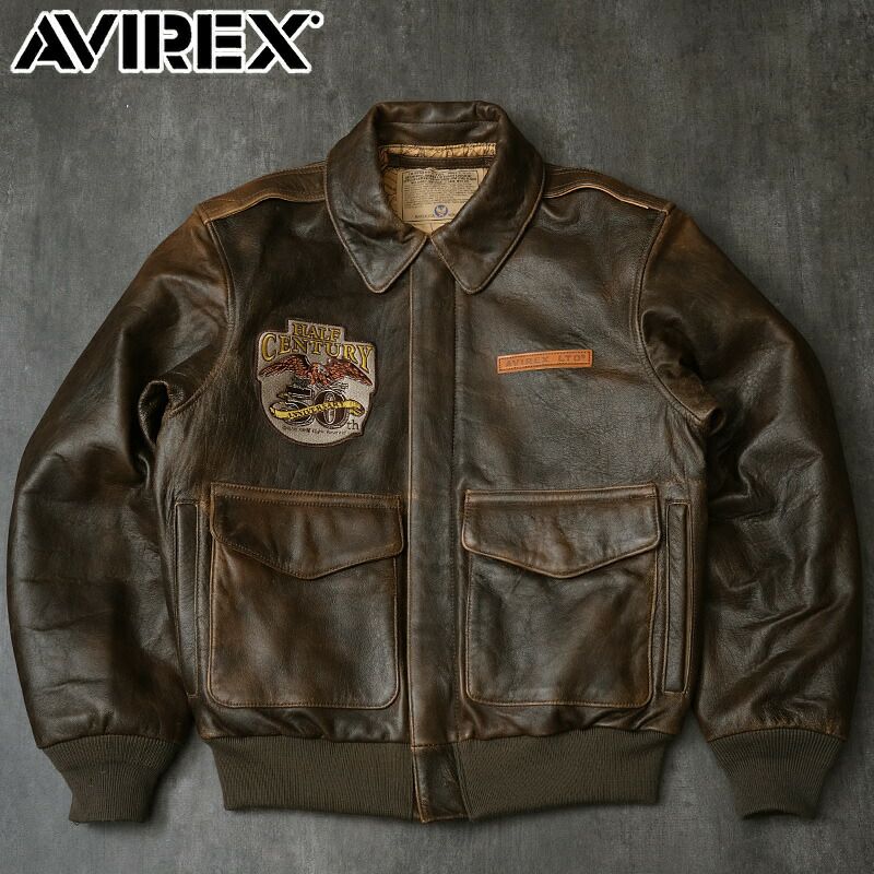 avirex レザーフライトジャケット　地図プリント avirex レザーフライトジャケット地図プリント