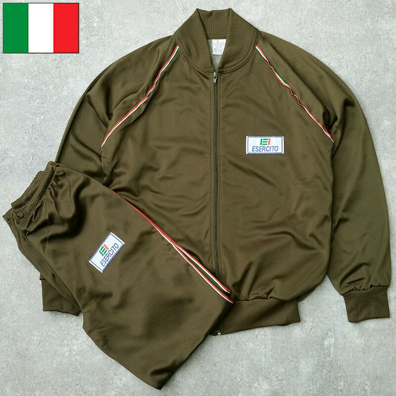 イタリア軍 EI トレーニング ジムスーツ オリーブ 上下セット デッド