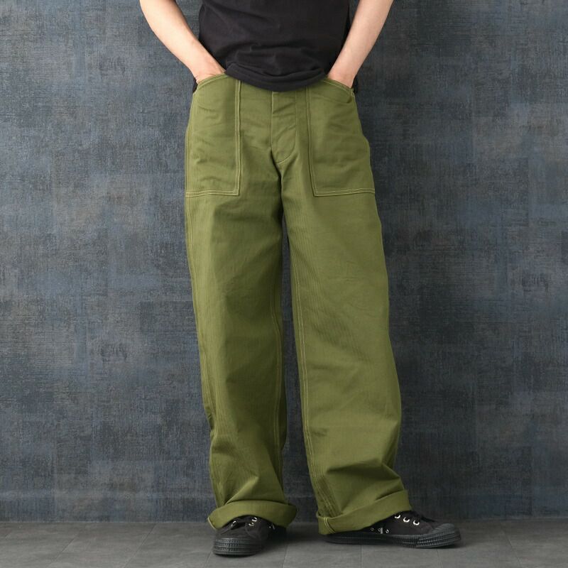 L バズリクソンズ ロイヤルアーミーパンツ BR42464 ヘリンボーン L