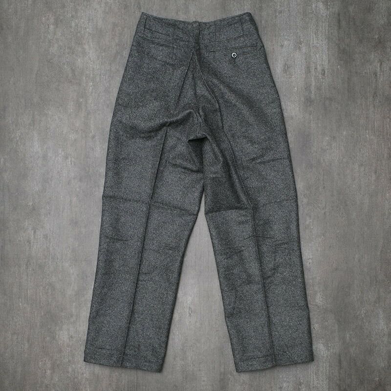 デンマーク軍 ウール ドレスパンツ チャコールグレー ジッパー