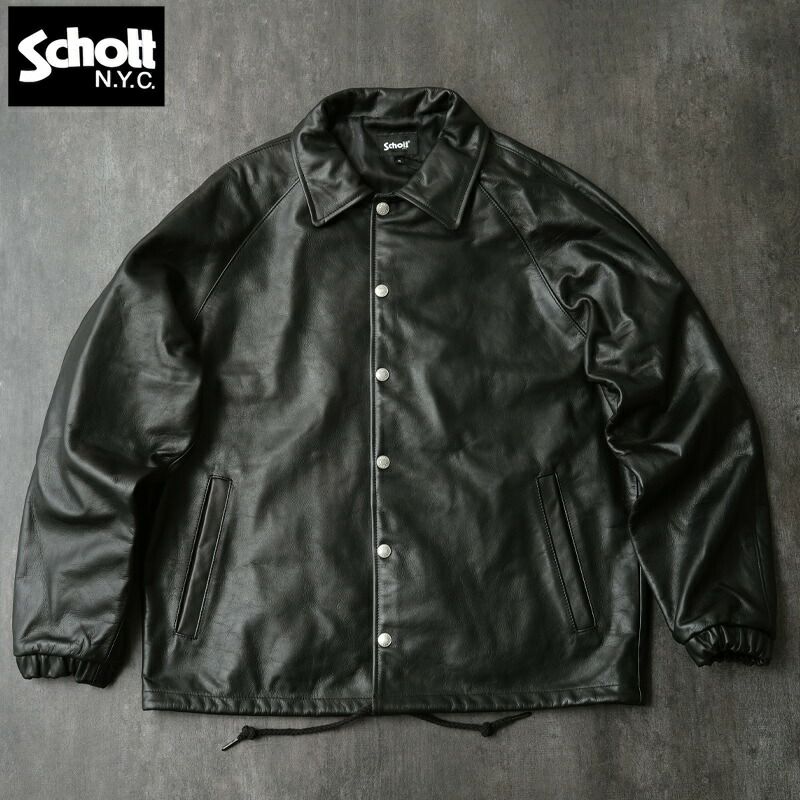 Schottショット　メンズブラック レザージャケット　コーチジャケットサイズM 楽天市場】【ポイント10倍】Schott ショット LEATHER COACH