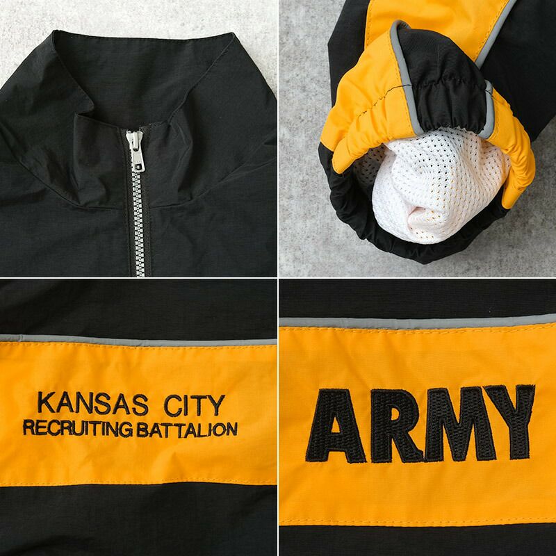 米軍タイプ ARMY ウィンドブレーカー JJ388YNブラック メンズ