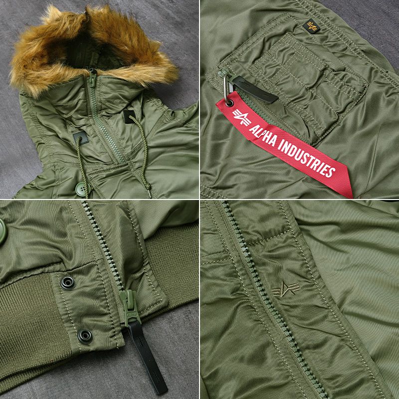 ALPHA社 アルファ #7975952005 N-2B ショートウエストパーカーメンズ