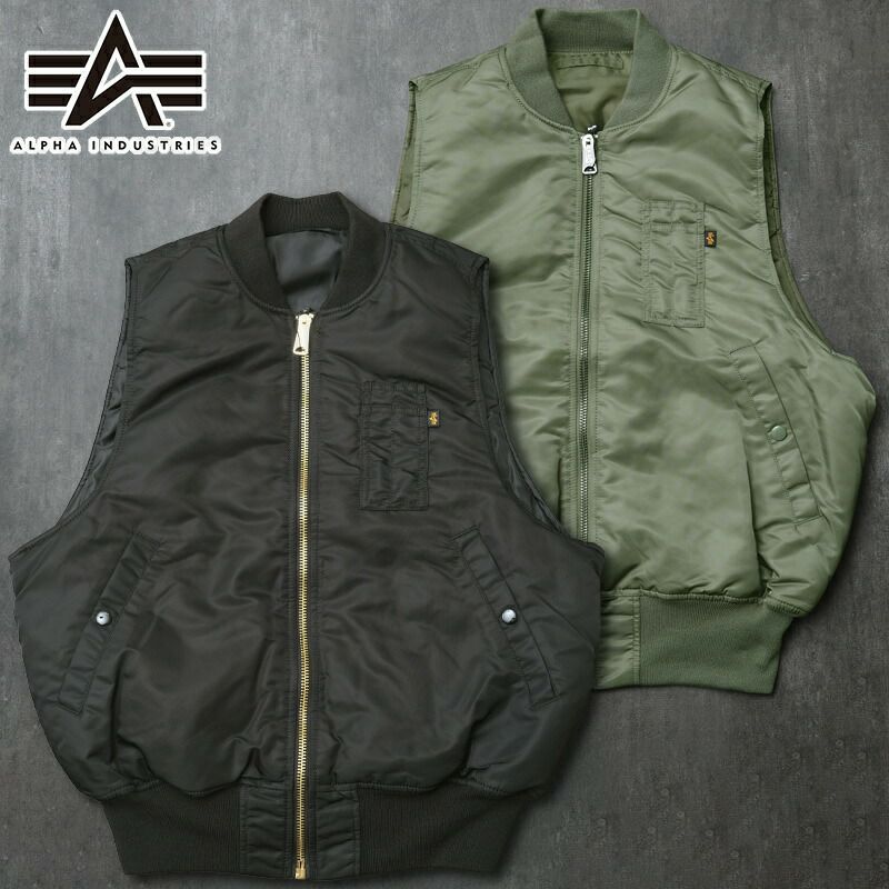 alpha ベストタイプ　MA-1 フライトジャケット フライトジャケット 中綿 MA-1 JAPAN SPEC (ALPHA INDUSTRIES