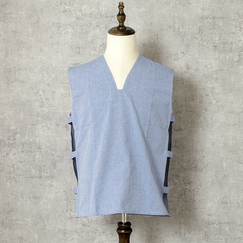 メール便可 フランス軍 GAOベスト シャンブレー サックスブルー デッド