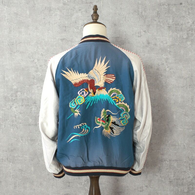 TAILORTOYO テーラー東洋 #TT15907 アセテート リバーシブル スカジャン『EAGLE＆DRAGON×JAPAN MAP』エイジングモデル